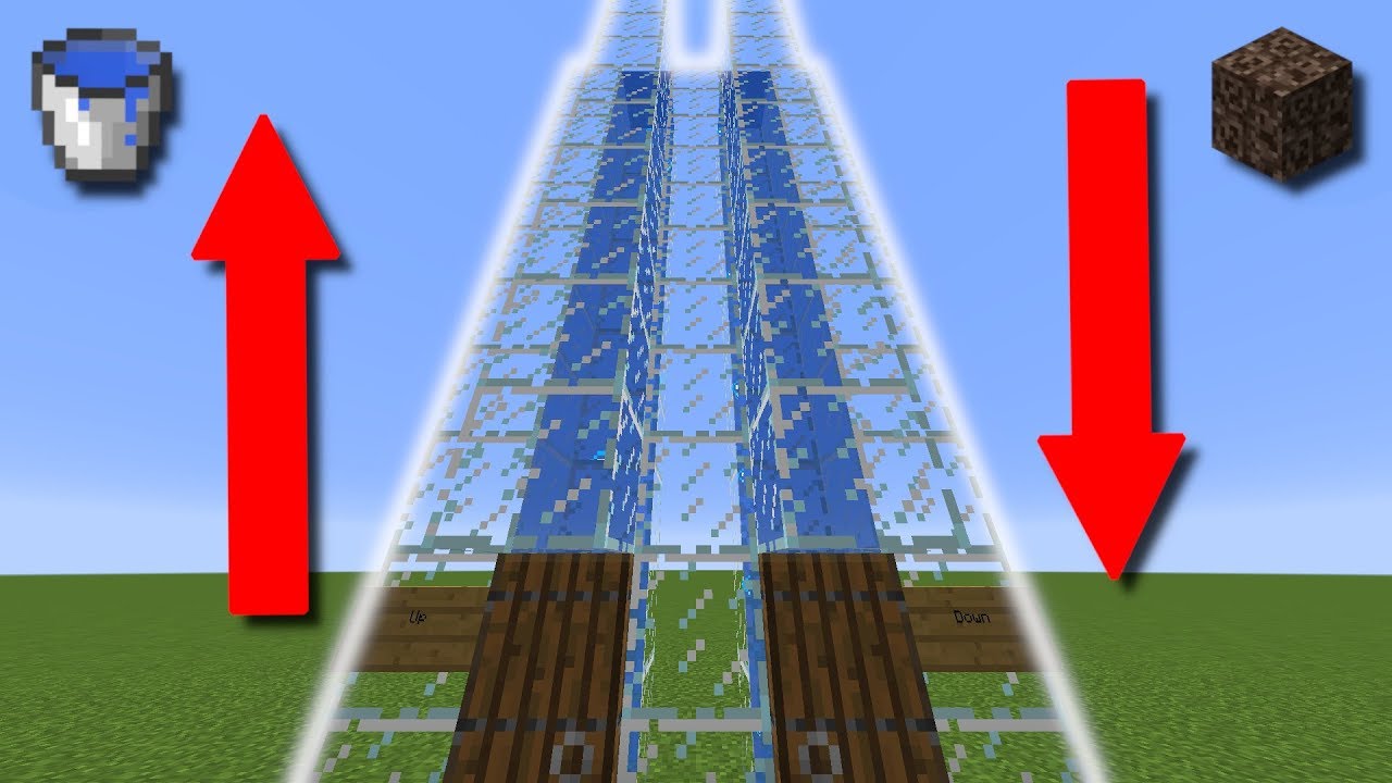 how do you make a water elevator in minecraft