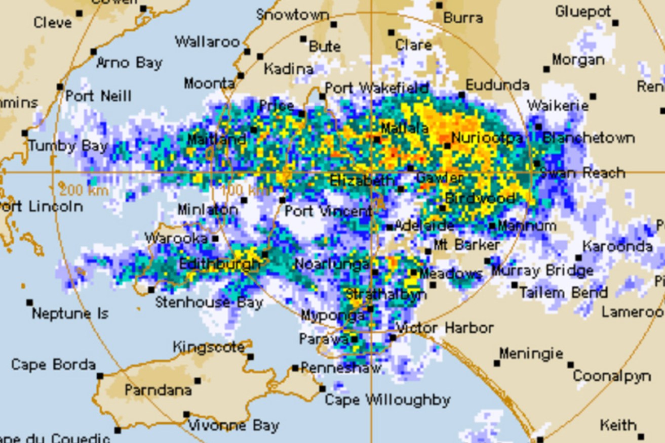 adelaide bom weather radar