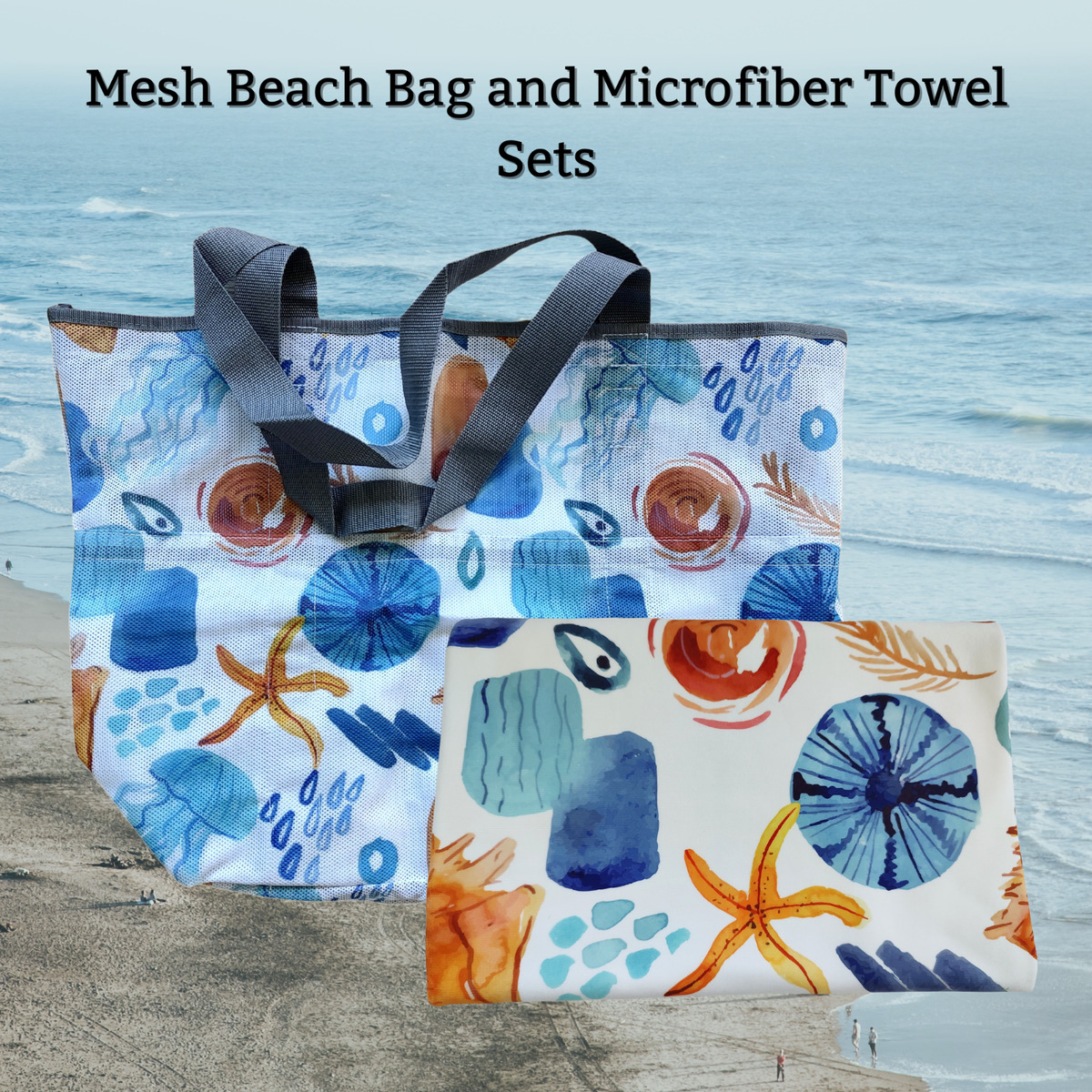 beach bag and towel set