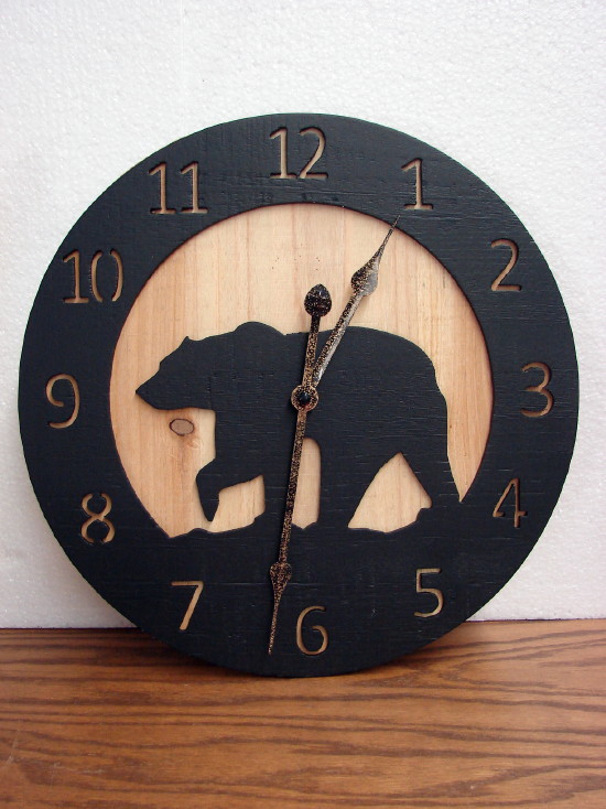 bear wall clock