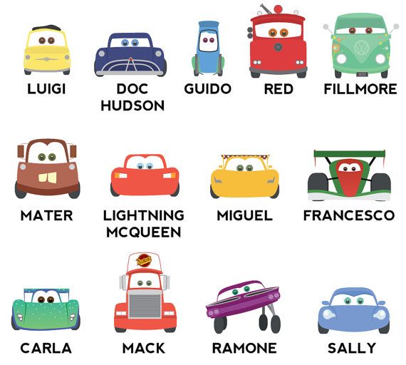 nombre de los carros de rayo mcqueen