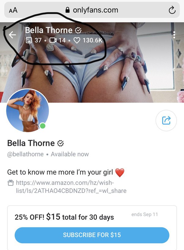 bella thorne onlyfans