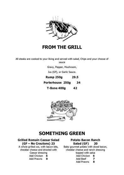 belvidere bar and bistro menu