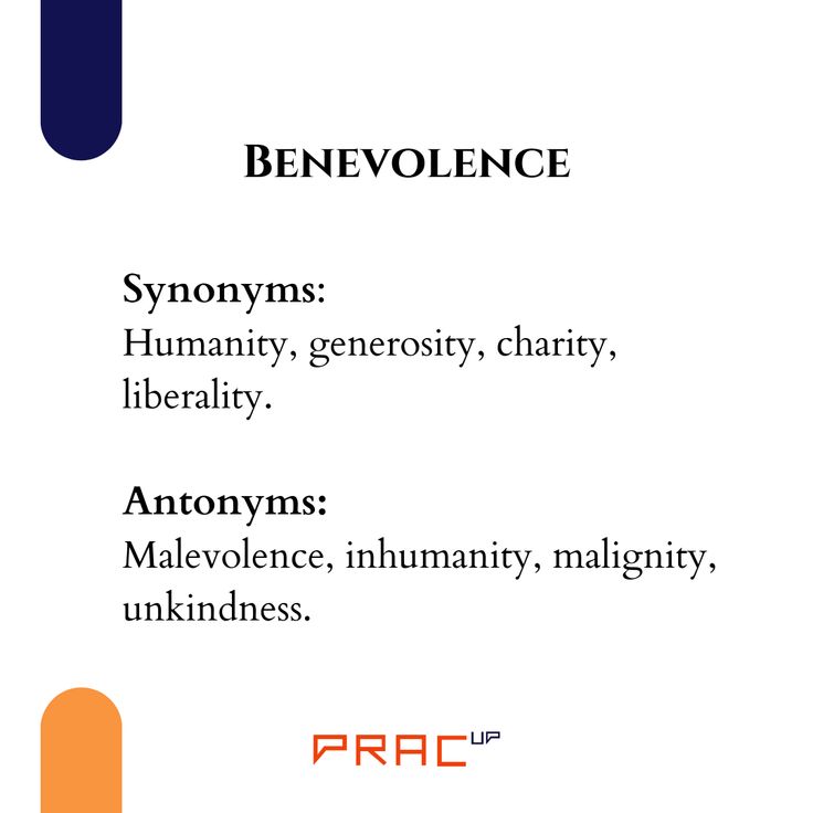 benevolence thesaurus