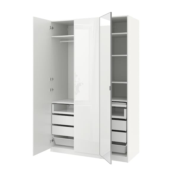 ikea white wardrobe with mirror