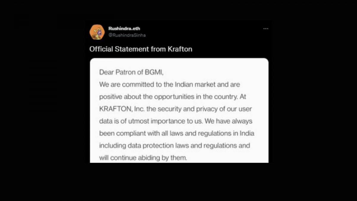 bgmi ban official statement