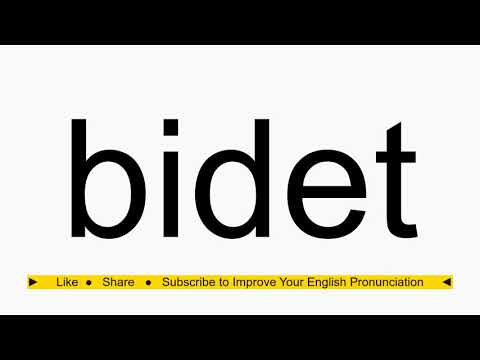 bidet pronunciation