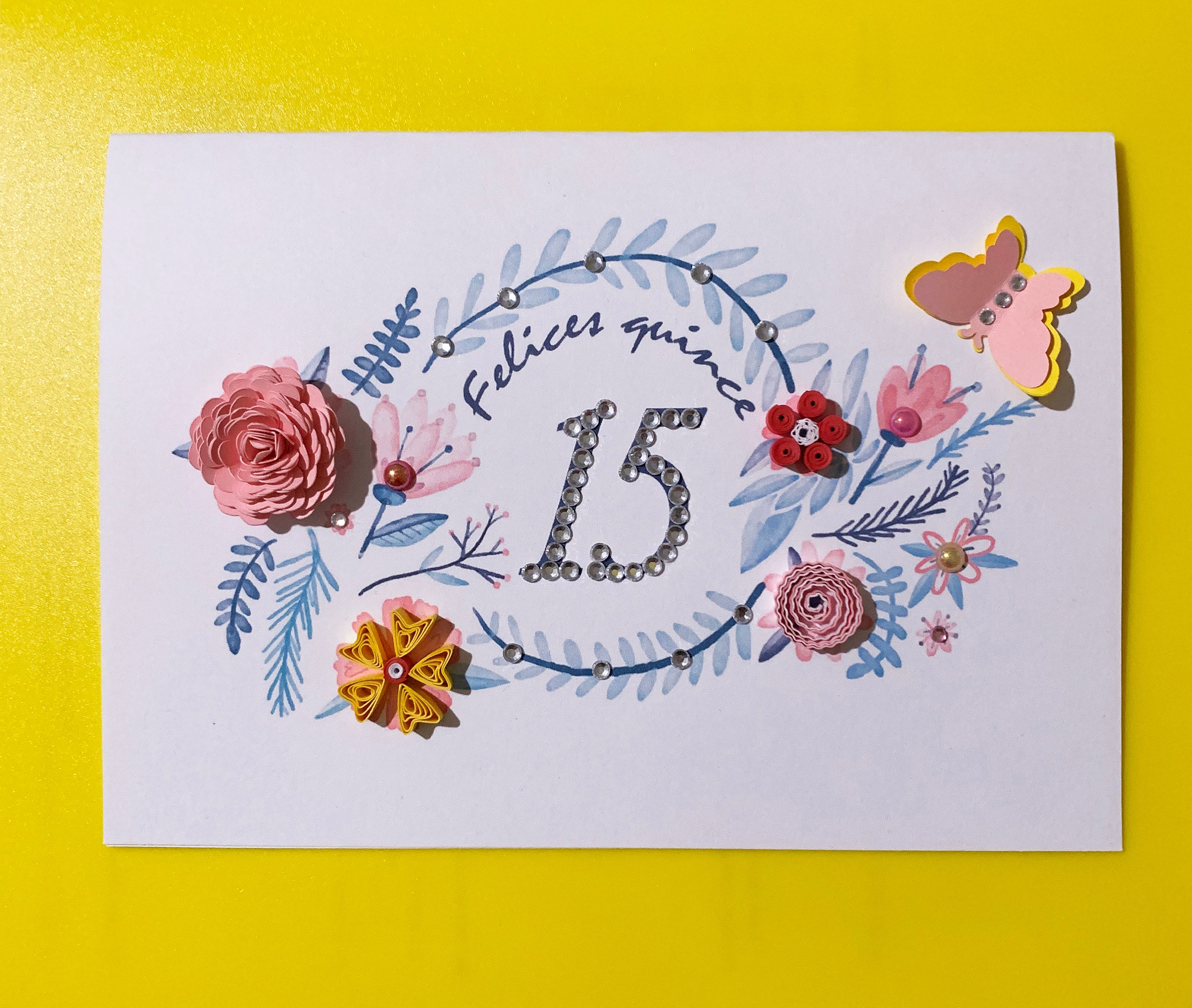 birthday card for quinceanera