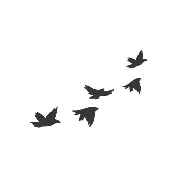 black birds flying tattoo meaning