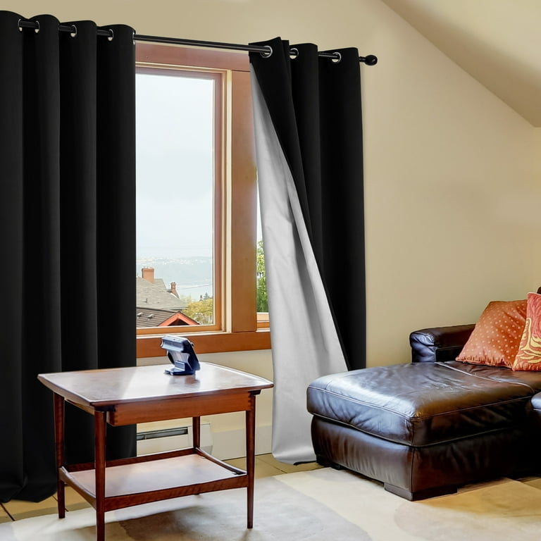 black curtains for living room