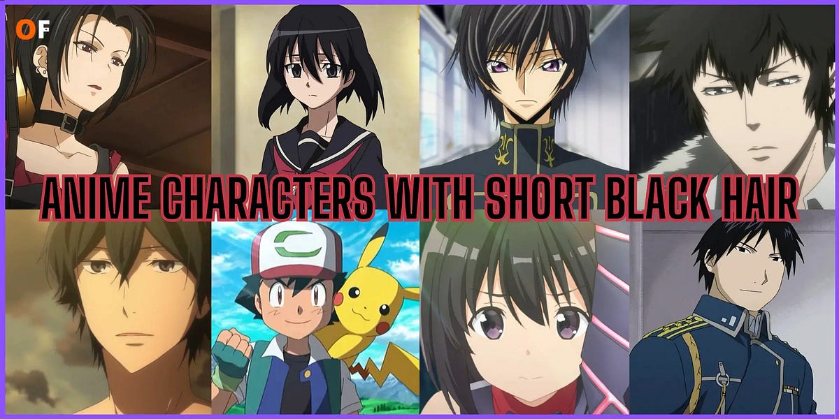 black hair anime characters