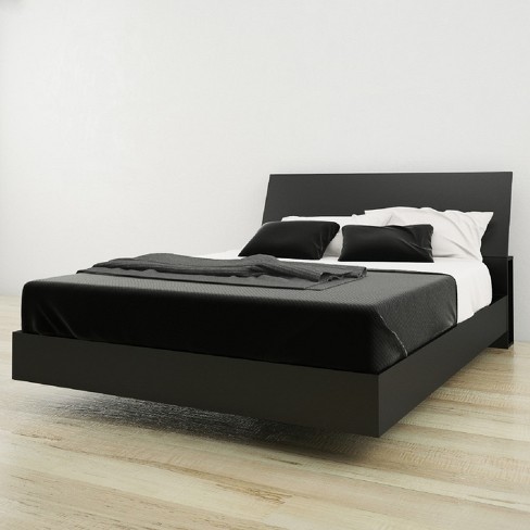 black platform bed frame