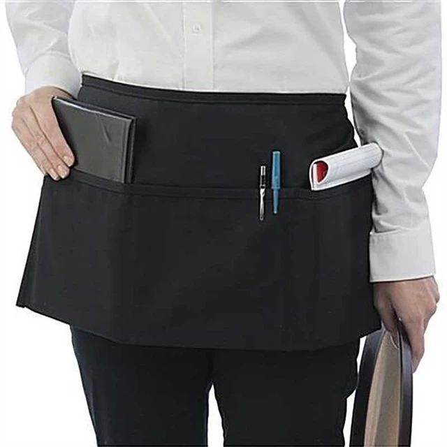 black waiter apron