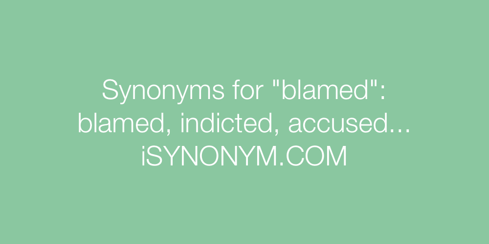 blame synonym