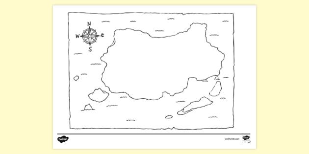 blank treasure map template