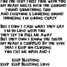 bleeding love lyric