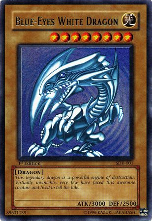 blue eyes white dragon card