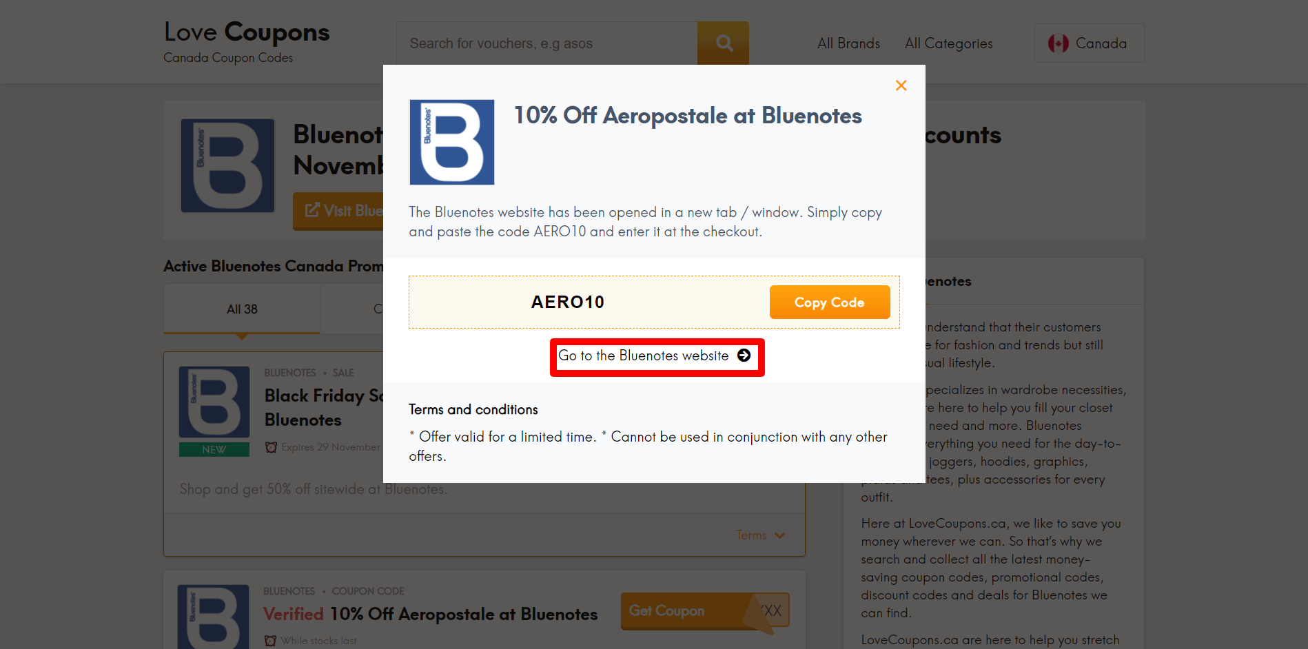 bluenotes coupon code