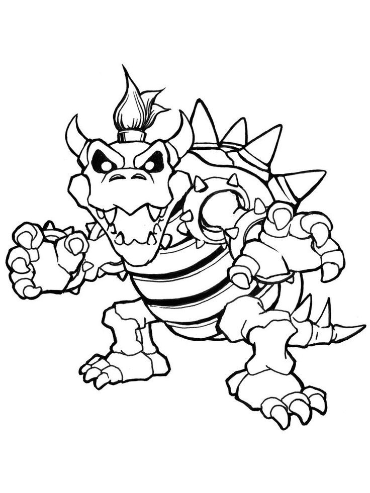 bowser colouring sheet