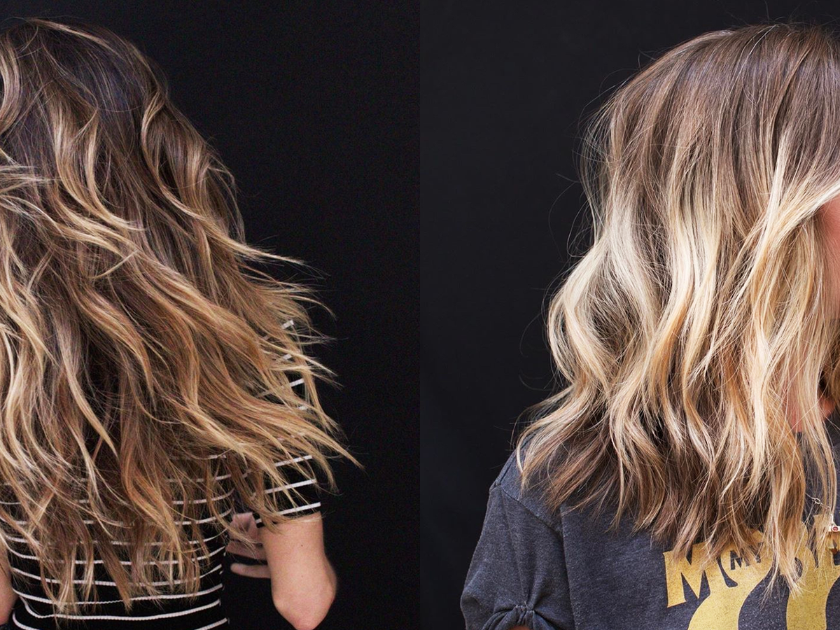 brown and blonde hair ombre