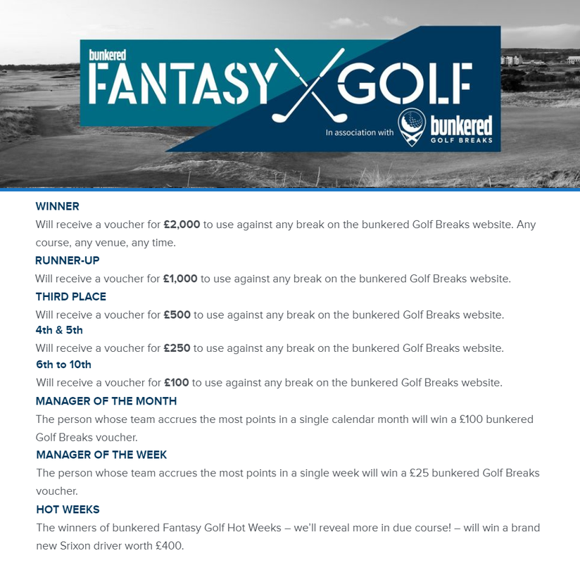 bunkered fantasy golf