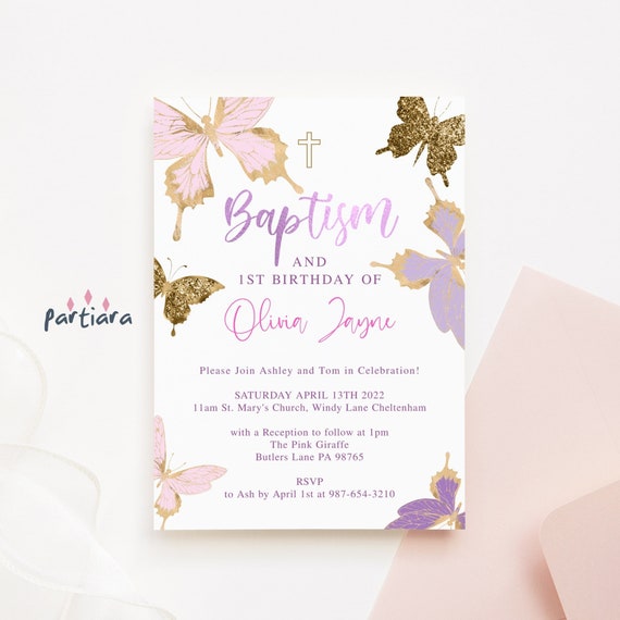 butterfly baptism theme