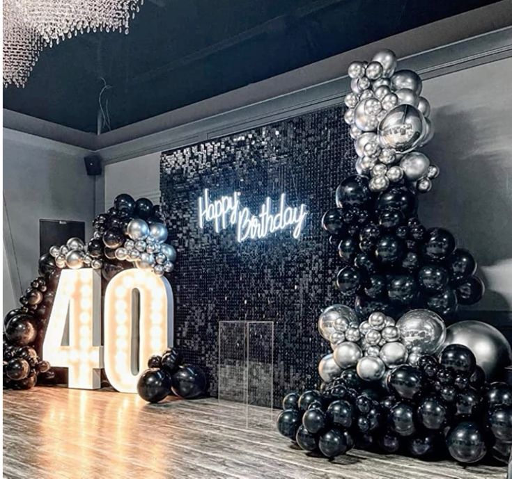 black and silver party decorations ideas