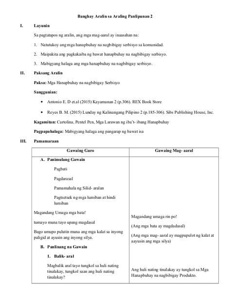 detailed lesson plan in araling panlipunan pdf