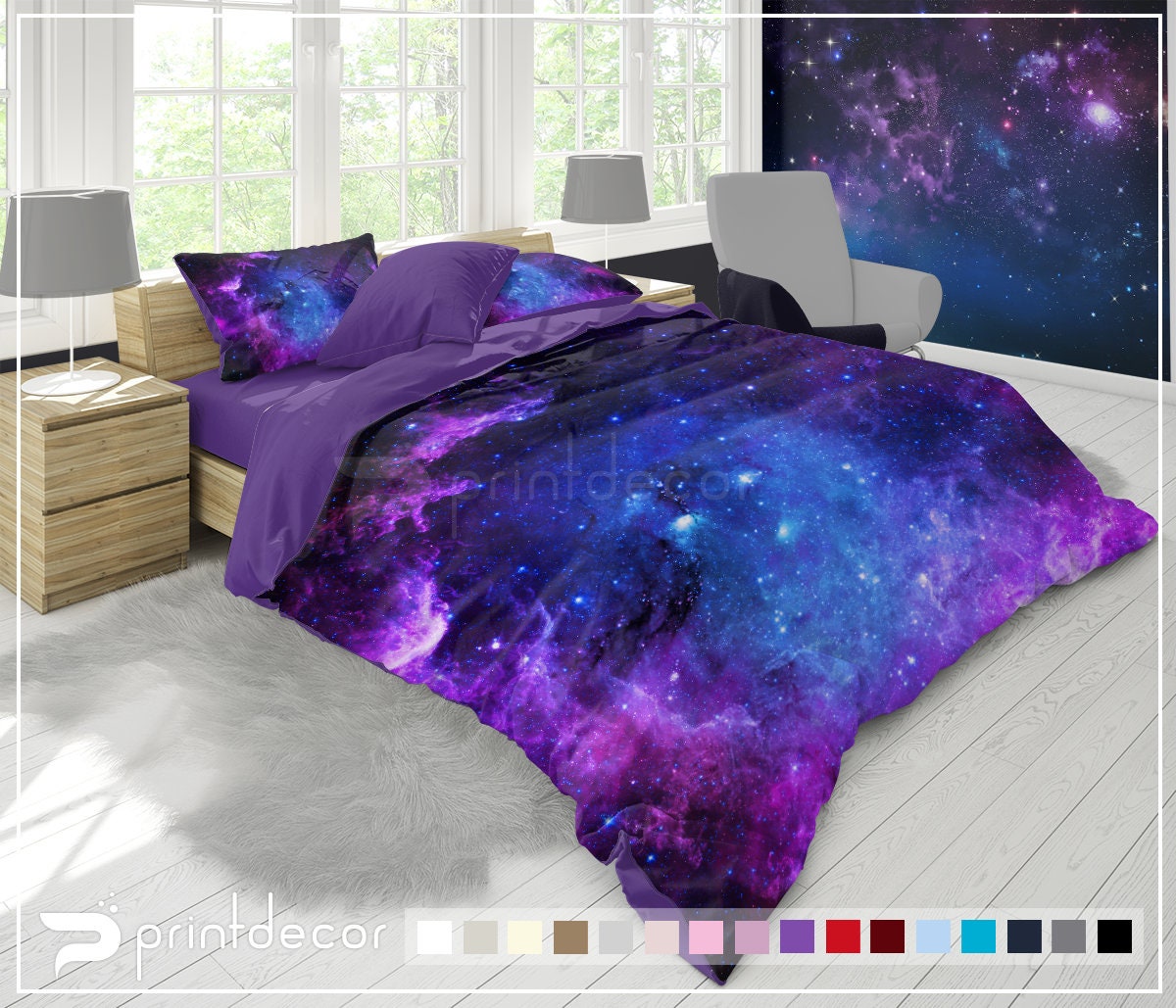 galaxy bedding