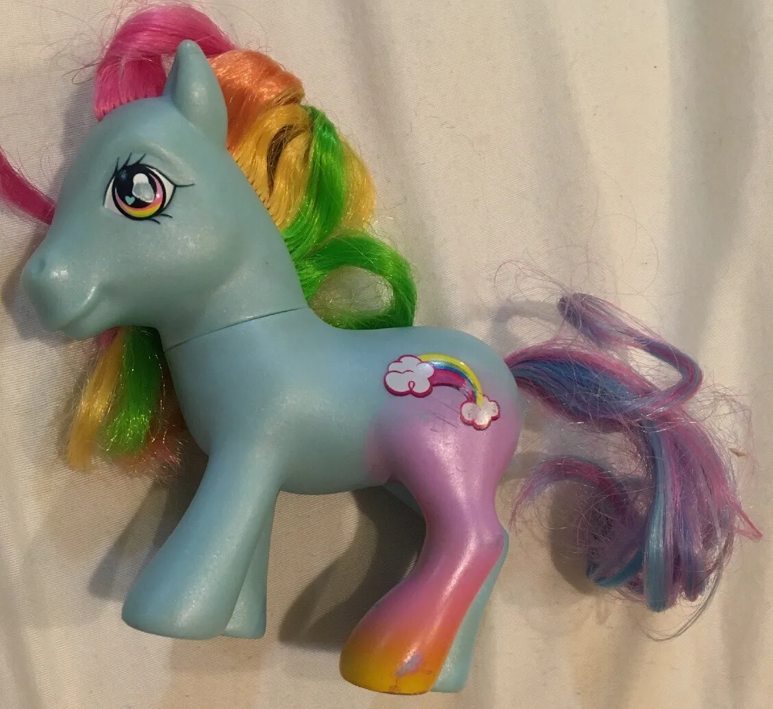 my little pony blue with rainbow hair