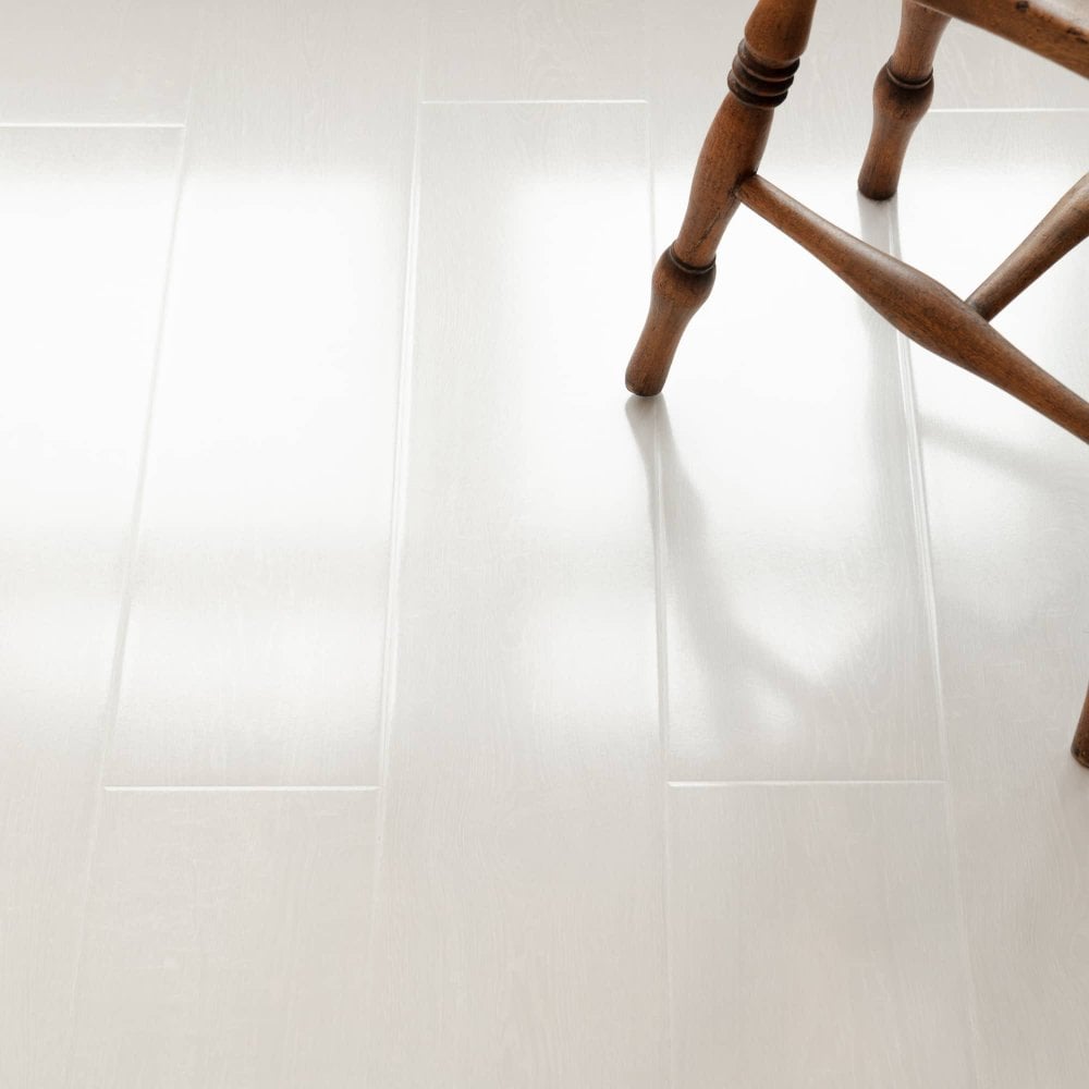 high gloss white laminate flooring