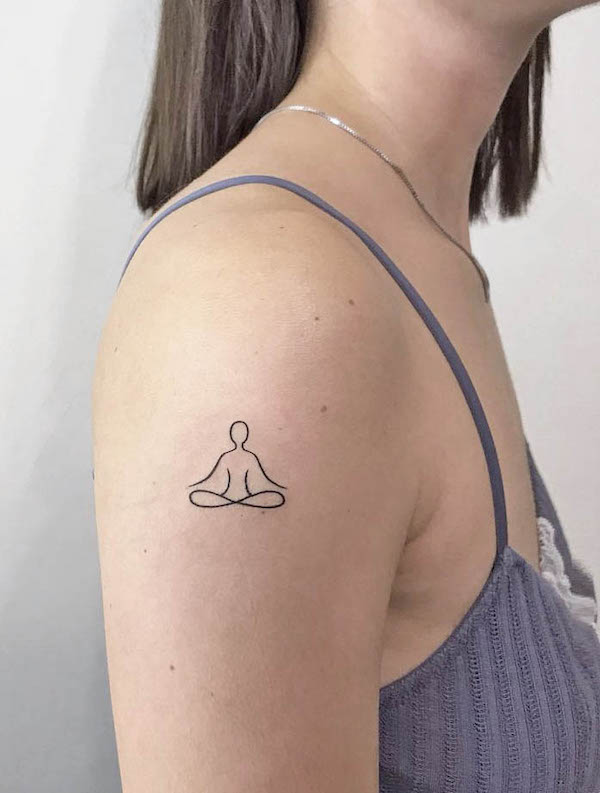 yoga tattoo minimalist