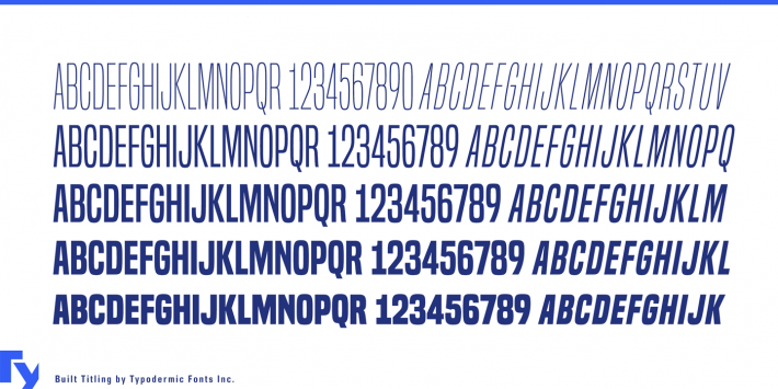 built titling font family