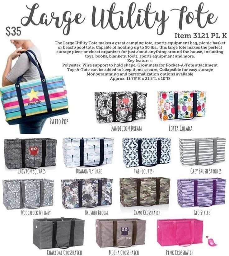 thirty one gifts large utility tote