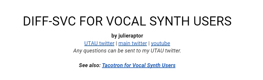 diff-svc tutorial