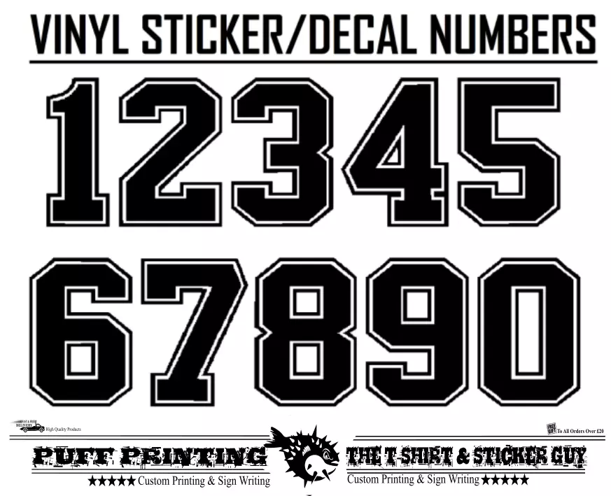 vinyl number stickers