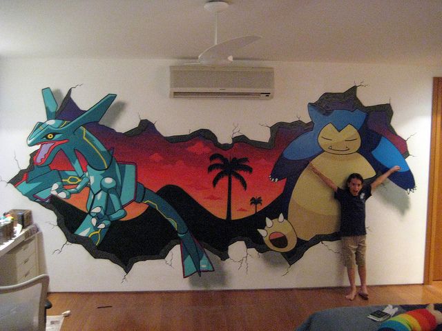 pokemon wall painting