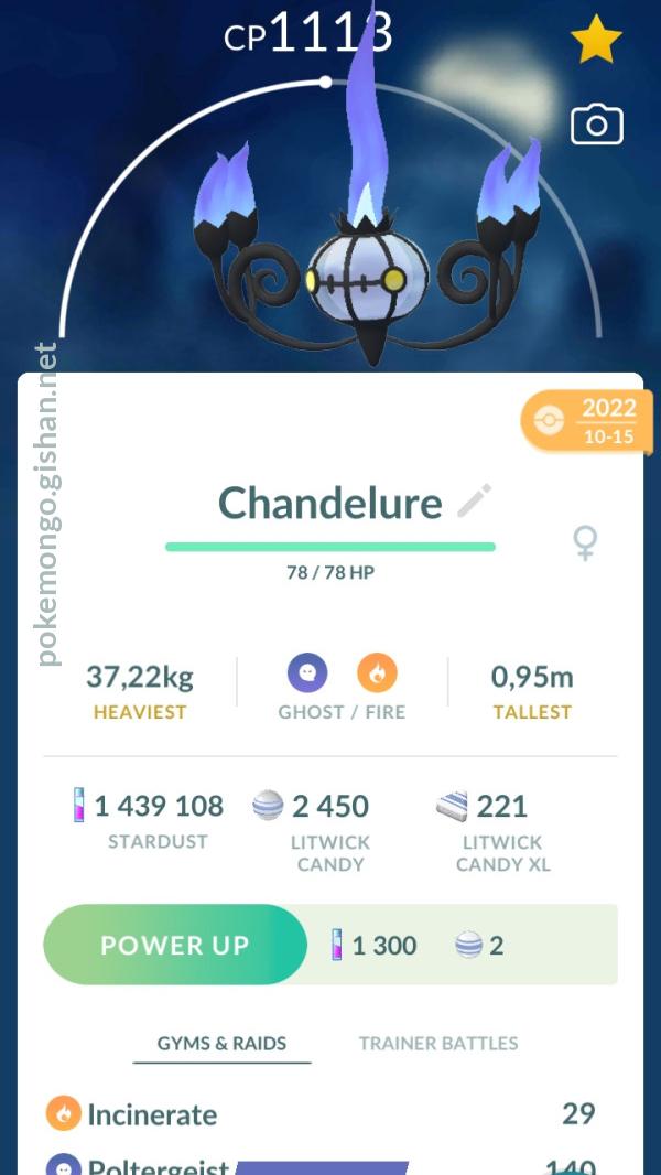 chandelure pokemon go