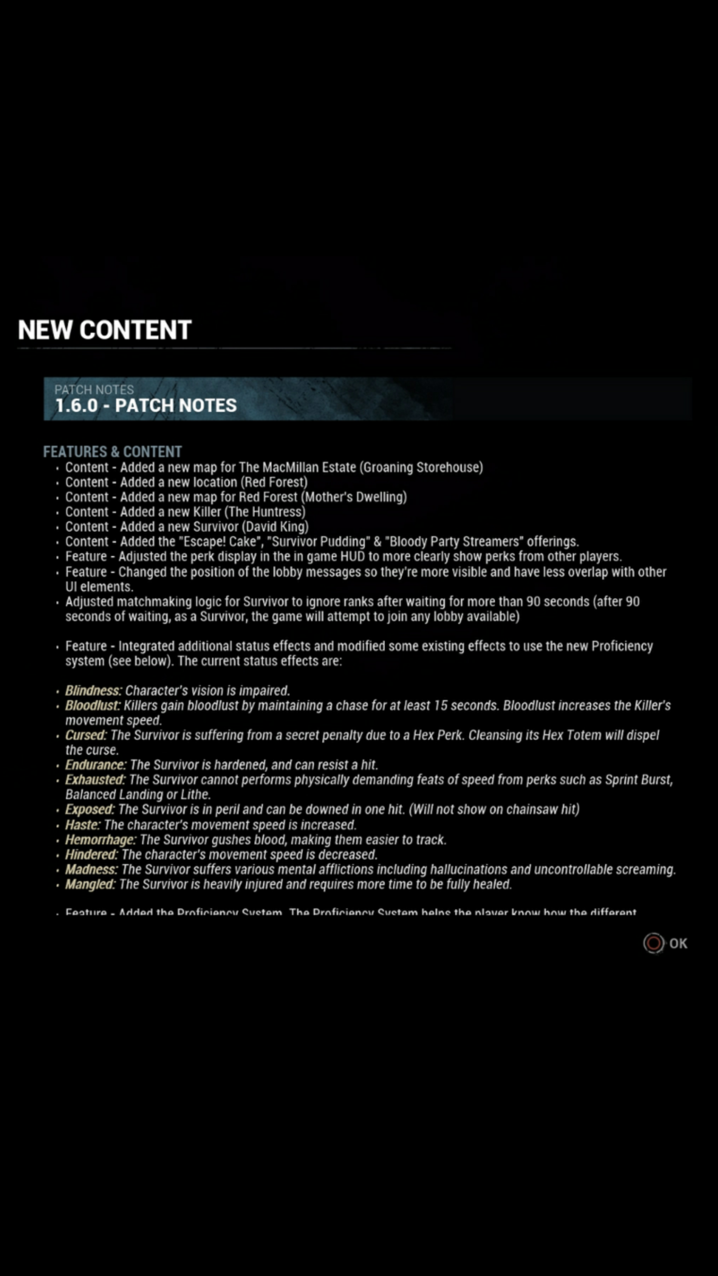 dbd patch notes