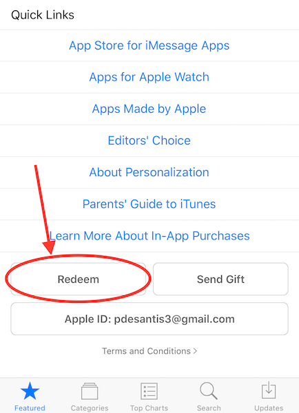 redeem promo codes