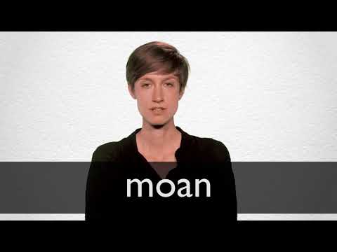 moan meaning in english dictionary