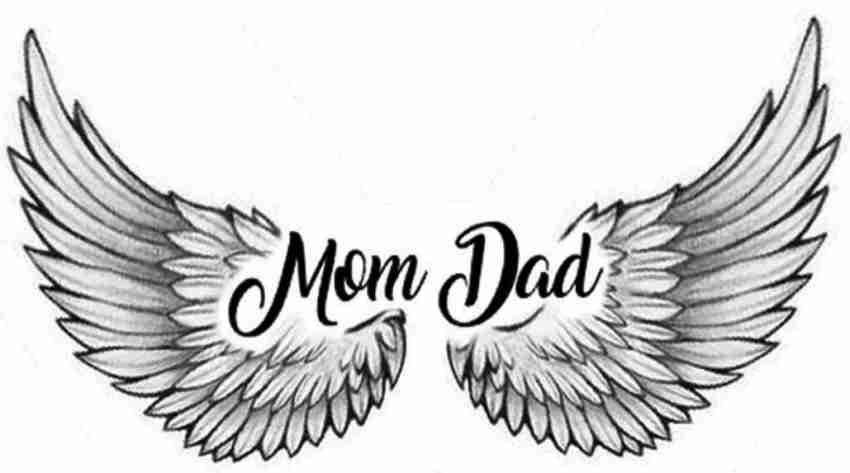 mom dad wings tattoo