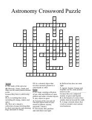 major in astronomy crossword