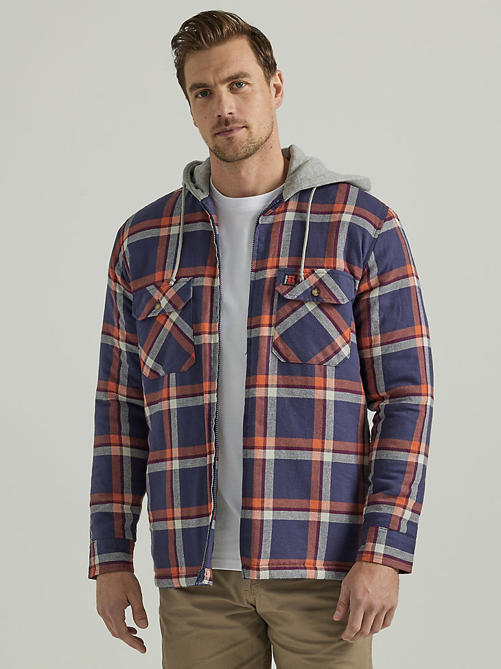 hooded flannel jacket mens