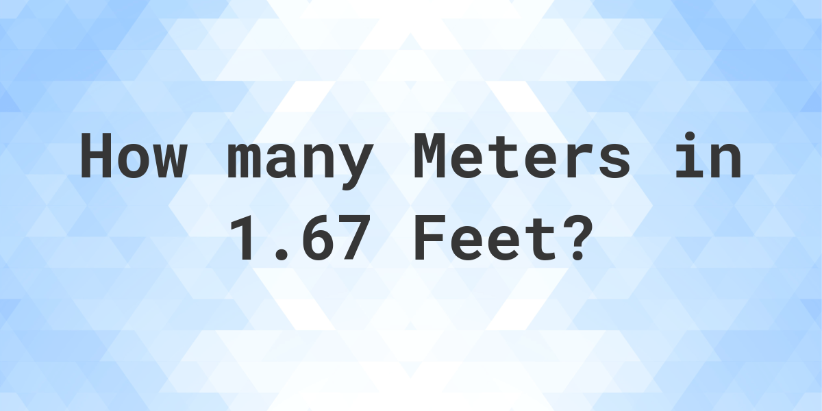 1.67 meters to feet