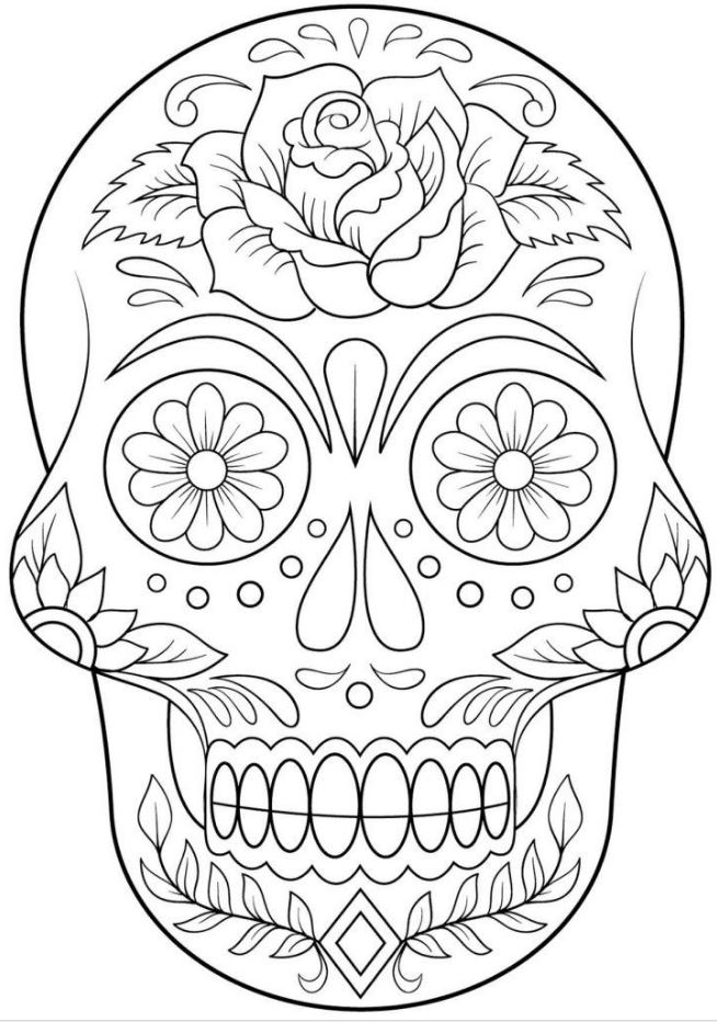 calaveras para pintar e imprimir