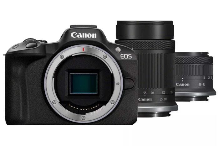 canon r50 twin lens