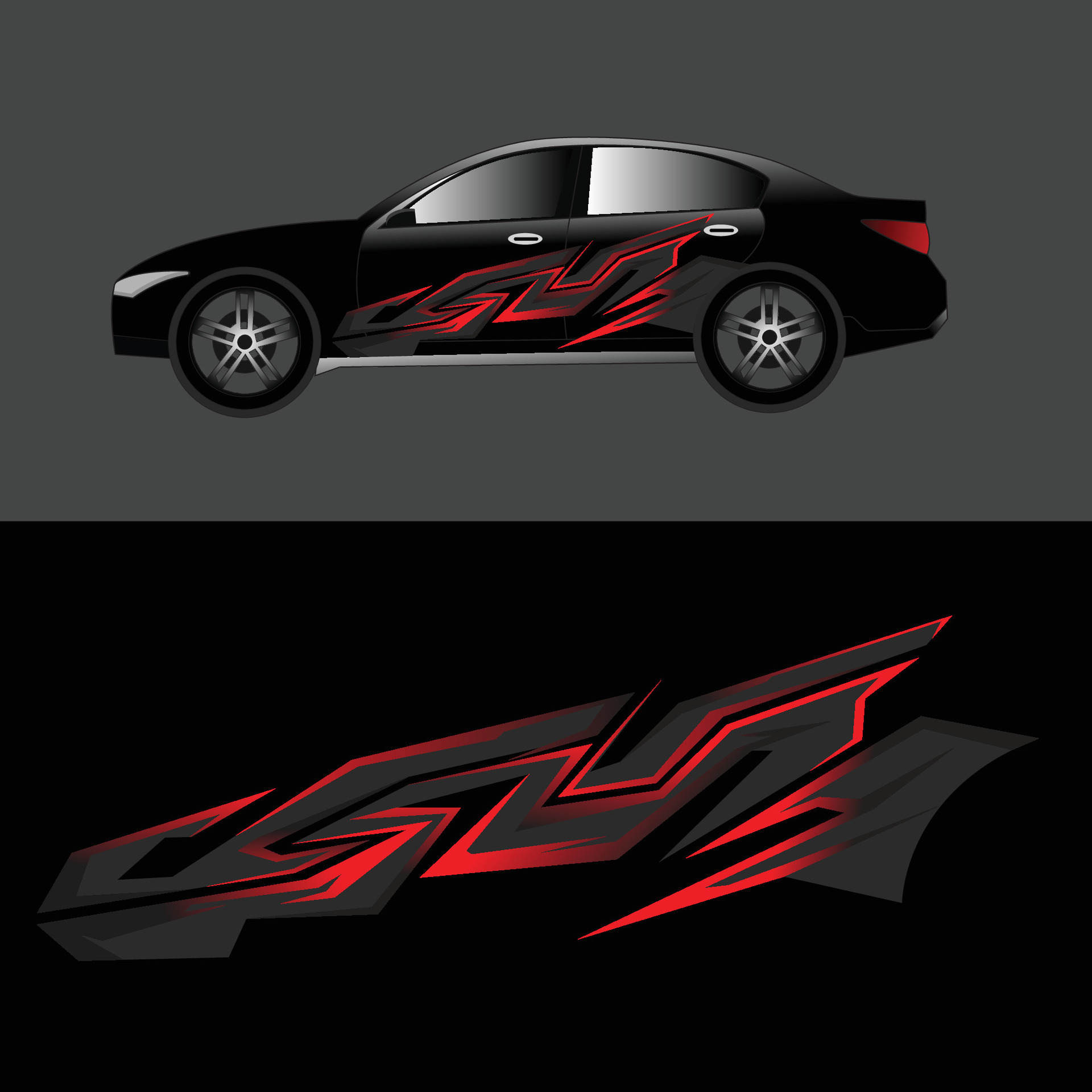 car body sticker design