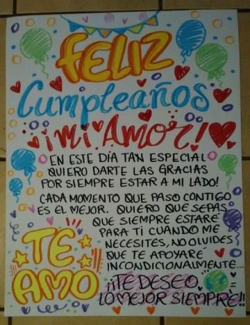 carteles feliz cumpleaños para mi novio