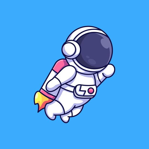 cartoon astronaut